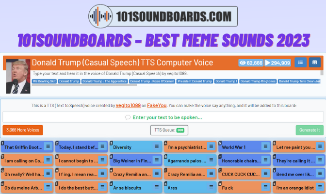 101soundboards – Best Donald Trump MEME Sounds 2023