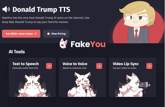 FakeYou – Donald Trump AI Voice Text to Speech